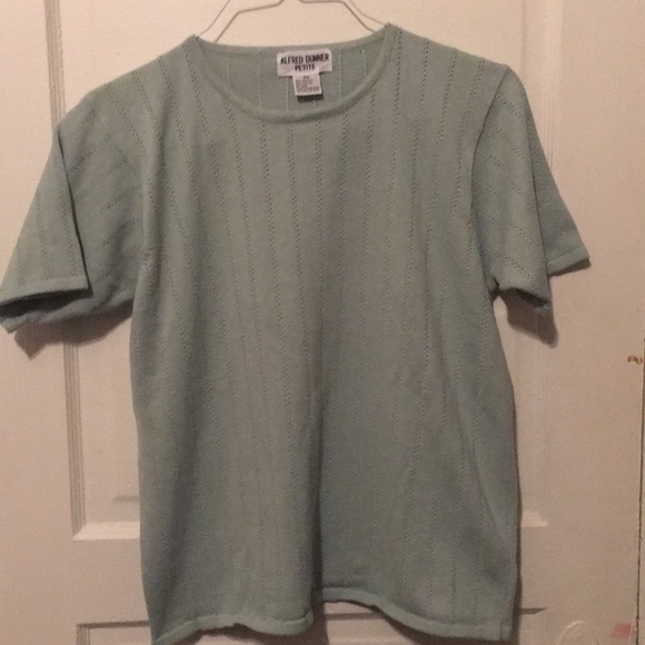 Vintage Mint Green Textured T-Shirt - Picture 4 of 4